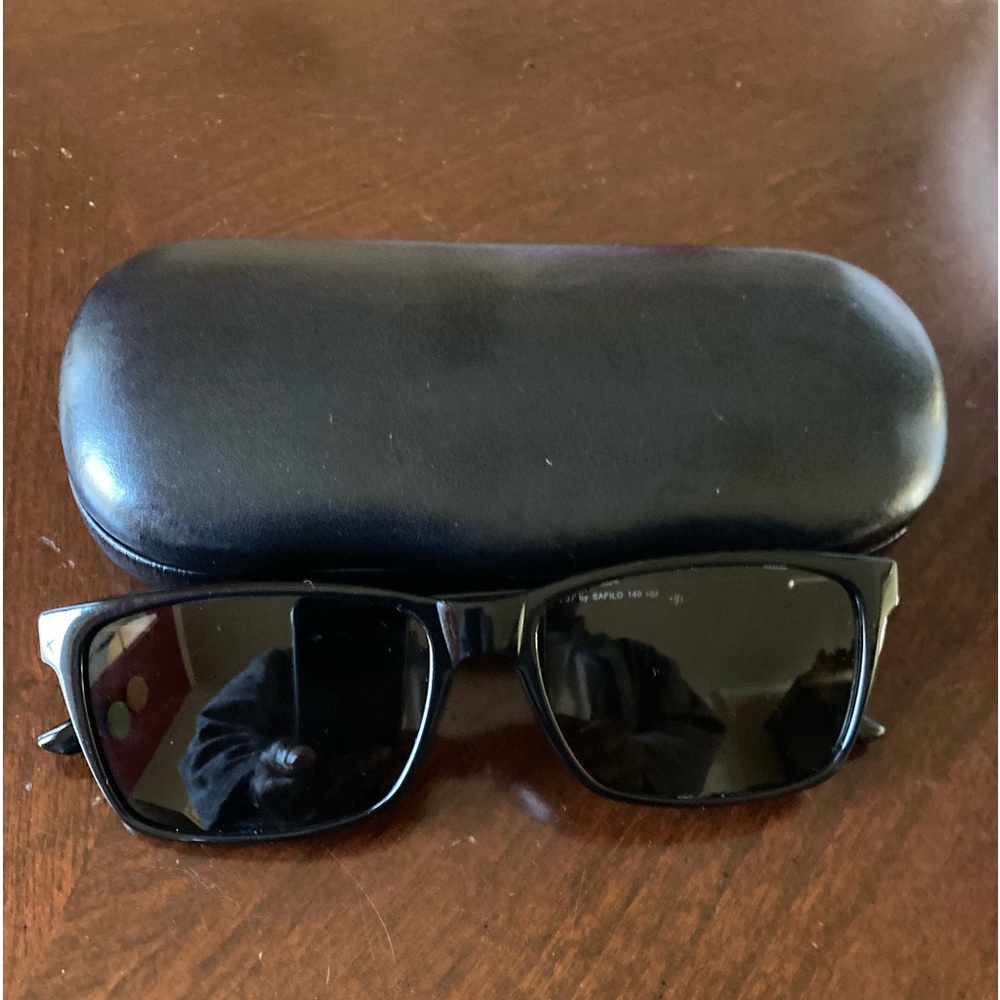 Pierre Cardin black designer frame, nice for reuse; flexible temple.